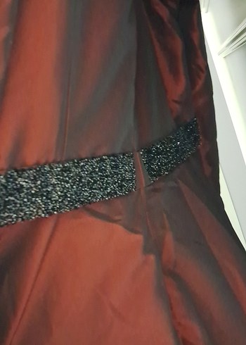 Bordo Uzun Kollu Vintage Uzun Abiye Elbise - Görsel 5