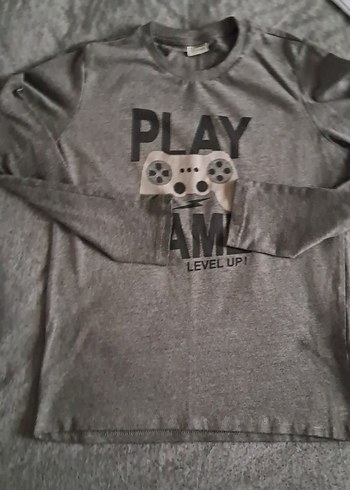 Gri Erkek Çocuk Uzun Kollu Sweatshirt - Görsel 4