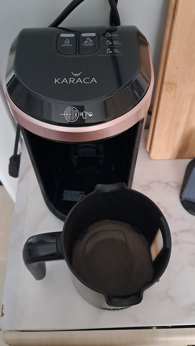 Kahve Makinesi Pembe Kapağı Siyah - Görsel 2