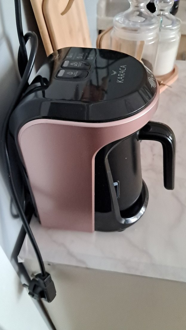 Kahve Makinesi Pembe Kapağı Siyah - Görsel 3