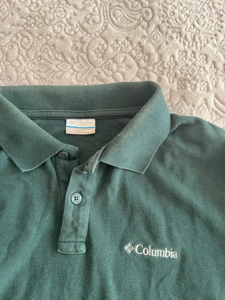 Columbia Erkek Uzun Kollu Yeşil Polo Tişört - Görsel 4