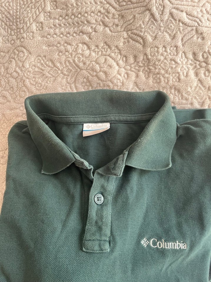 Columbia Erkek Uzun Kollu Yeşil Polo Tişört - Görsel 5