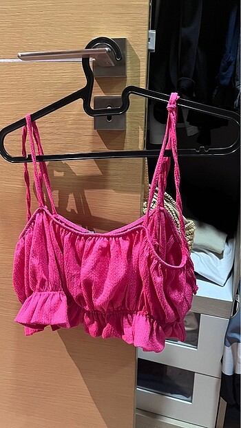 xl Beden Trendyolmilla pembe crop askılı