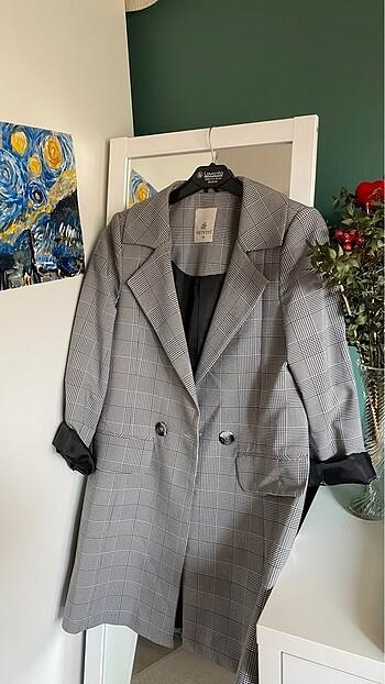 Desenli Blazer Ceket