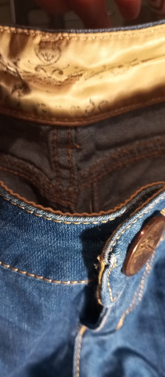 Kadın Mavi Parlak Denim Fermuarlı Dar Pantolon - Görsel 2