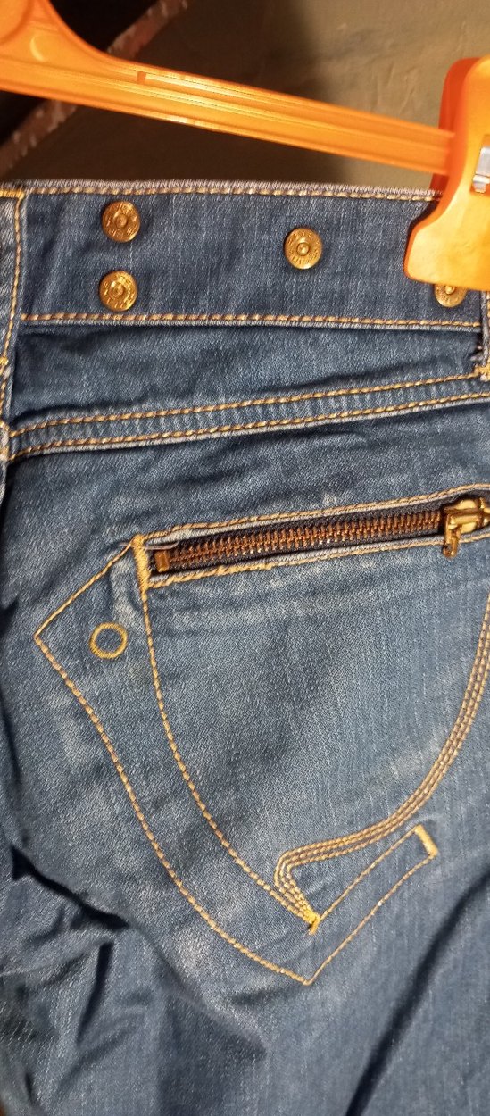 Kadın Mavi Parlak Denim Fermuarlı Dar Pantolon - Görsel 3