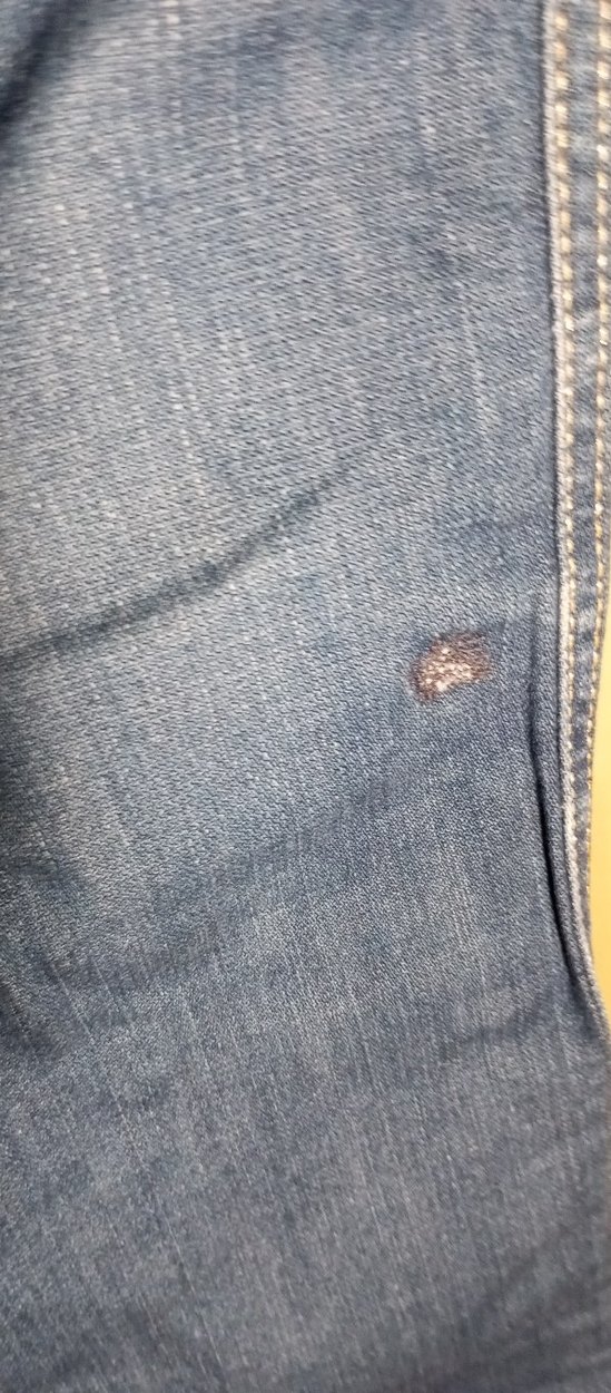 Kadın Mavi Parlak Denim Fermuarlı Dar Pantolon - Görsel 4