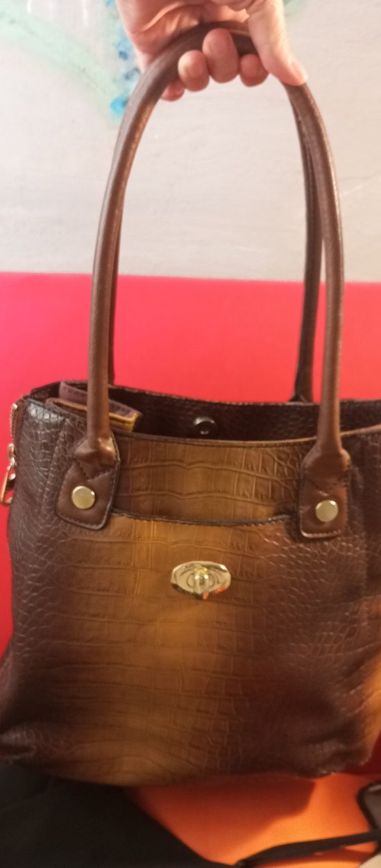 Kahverengi Deri Kadın Çanta - Görsel 2