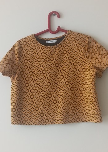 Mango Kahverengi Desenli etnik  Kadın bluz - Görsel 3