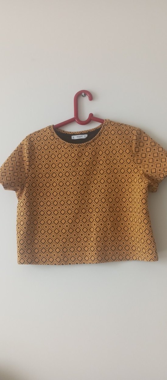 Mango Kahverengi Desenli etnik  Kadın bluz - Görsel 3