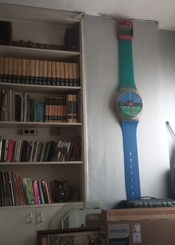 orjinal Çok Renkli Swatch DUVAR saati vintage 80 s - Görsel 3