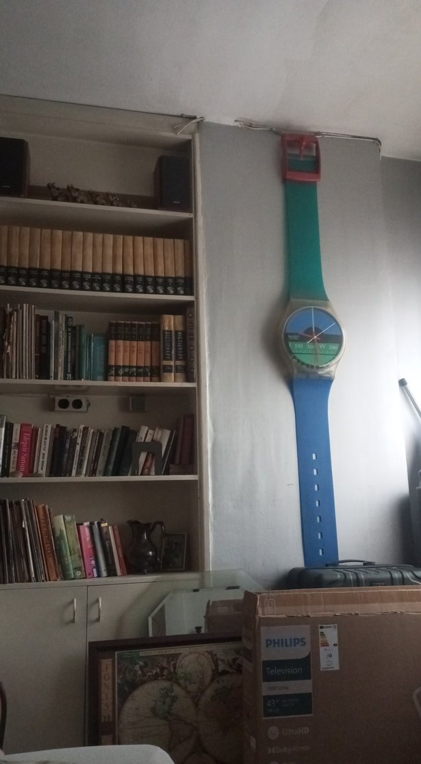 orjinal Çok Renkli Swatch DUVAR saati vintage 80 s - Görsel 3