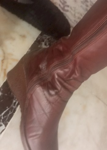 Kahverengi  hakiki Deri Kadın  Bot - Görsel 3