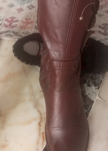 Kahverengi  hakiki Deri Kadın  Bot - Görsel 2