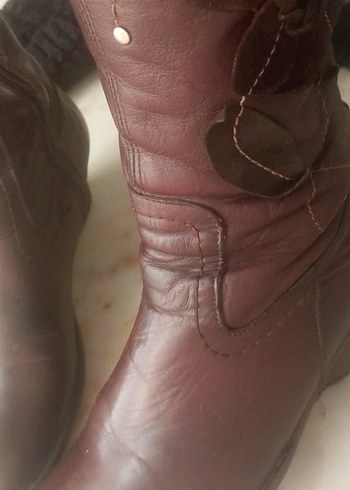 Kahverengi  hakiki Deri Kadın  Bot - Görsel 5