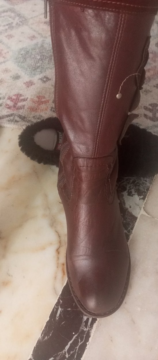 Kahverengi  hakiki Deri Kadın  Bot - Görsel 2