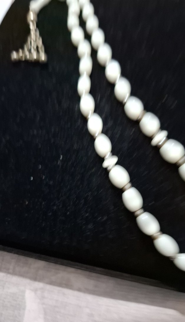 Beyaz Minimalist Erkek Tesbih - Görsel 2