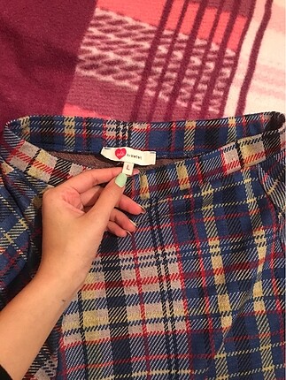 l Beden Ekoseli mini etek