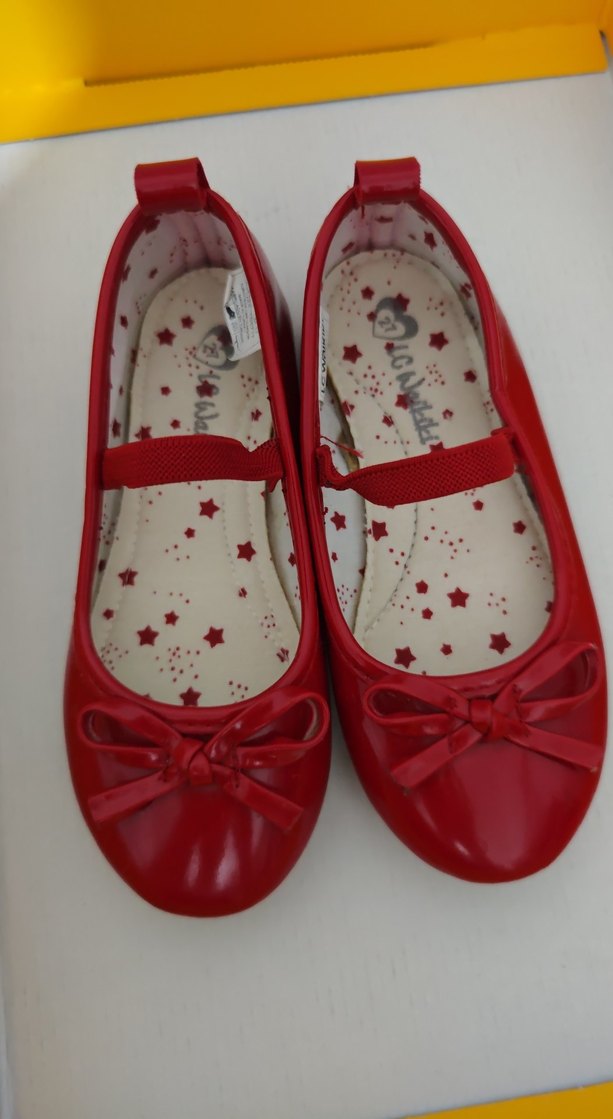 Kız Çocuk Kırmızı Fiyonklu Babet Ayakkabı - Görsel 3