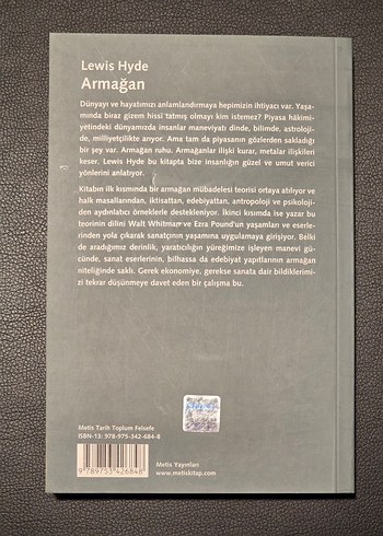 Lewis Hyde - Armağan - Sanatsal Yaratıcılık Kitabı