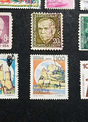 Beden Renk ÇEŞİTLİ ÜLKELERDEN OLUŞAN PUL LOTU