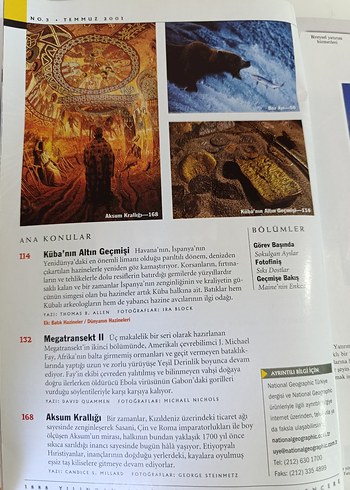  Beden NATIONAL GEOGRAPHIC TÜRKİYE - TEMMUZ 2001 SAYISI