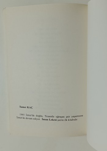 İNSAN LEKESİ ŞİİR KİTABI "TAMER KAÇ" - Görsel 5