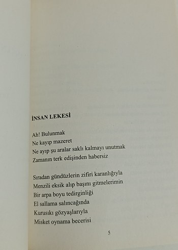 İNSAN LEKESİ ŞİİR KİTABI "TAMER KAÇ" - Görsel 4
