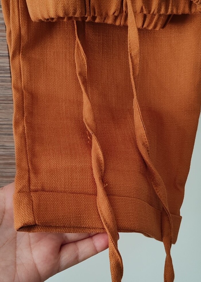 Havuç kesim kumaş pantalon - Görsel 3