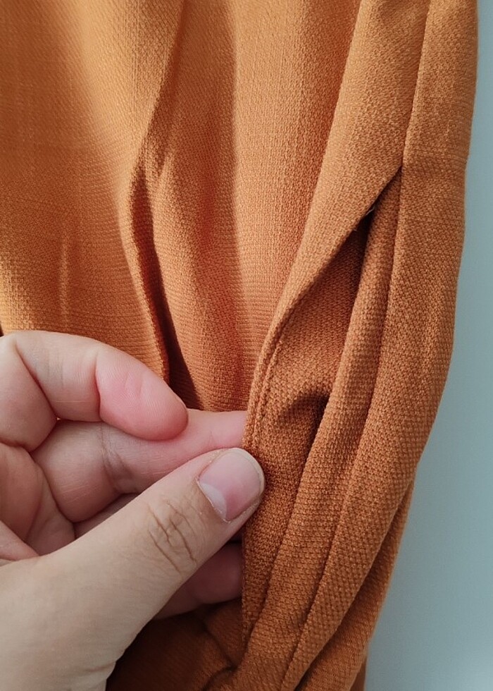 Havuç kesim kumaş pantalon - Görsel 5