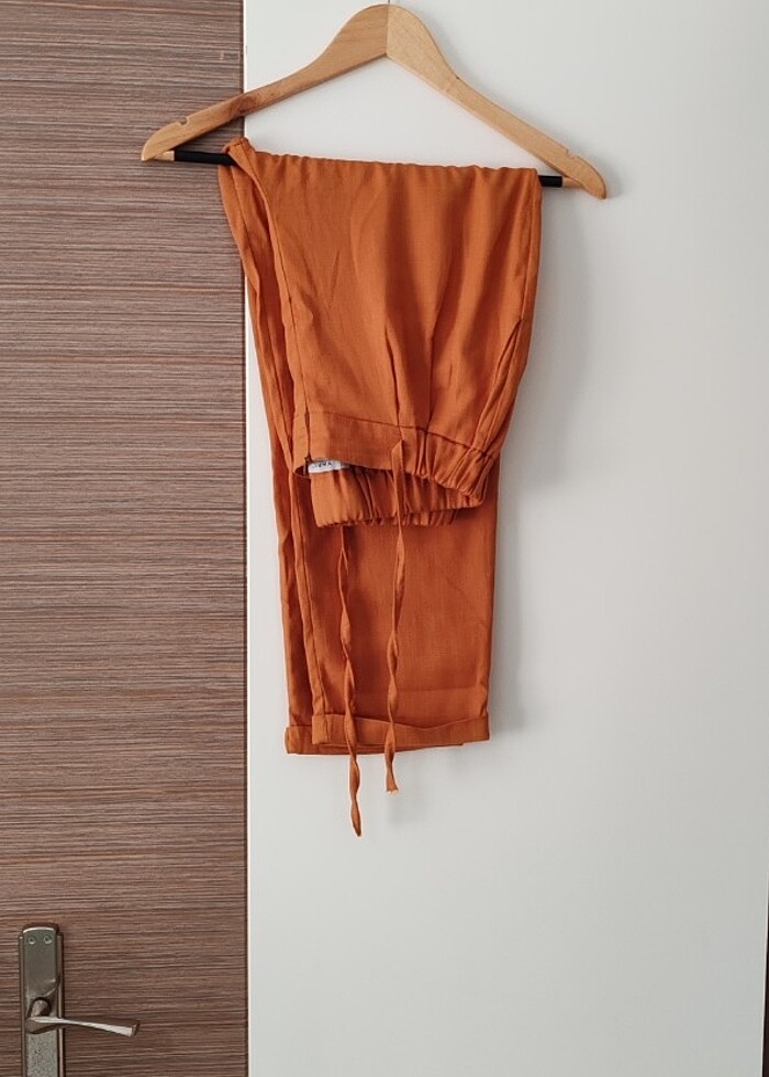 Havuç kesim kumaş pantalon - Görsel 4