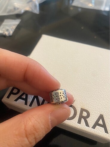  Beden gri Renk Pandora mavi yıldız taşlı ay