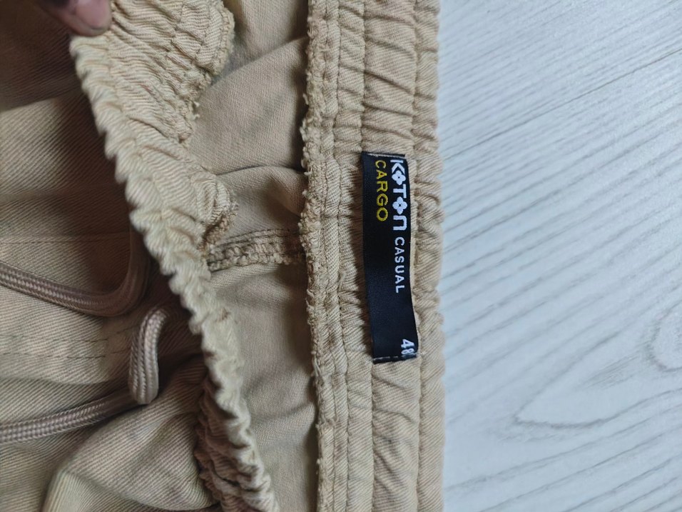 Bej Rahat Kesim  Kargo Pantolon - Görsel 4