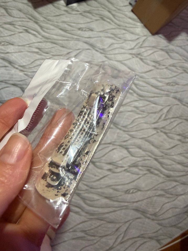 Turkuaz Taşlı Metal Tokalı Vintage Toka - Görsel 4