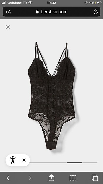 Bershka dantelli ipek bodysuit