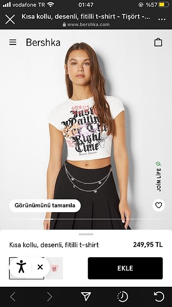 Bershka Bershka sırt dekolteli fitilli crop