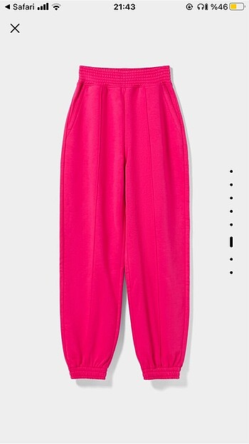 l Beden pembe Renk Bershka jogger eşofman altı