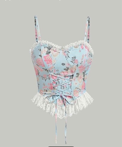 Shein çiçekli askılı büstiyer