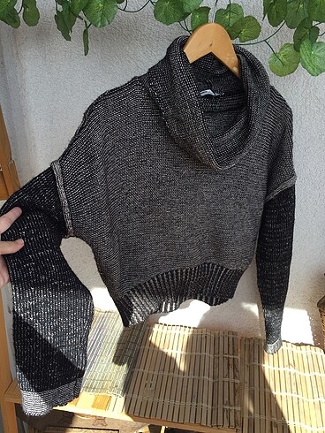 Pull bear tarz boğazlı triko kazak