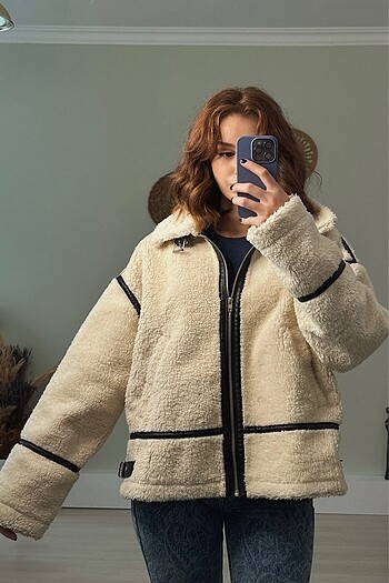 s Beden Teddy biker ceket