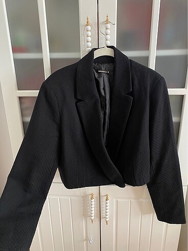 Defacto SİYAH CROP BLAZER