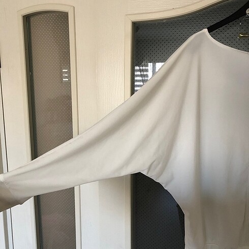 Yarasa kol beyaz bluz - Görsel 3