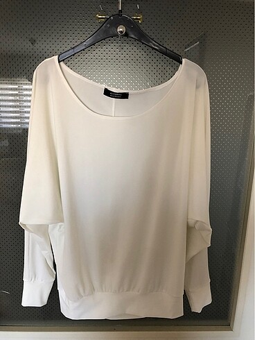 Yarasa kol beyaz bluz - Görsel 5