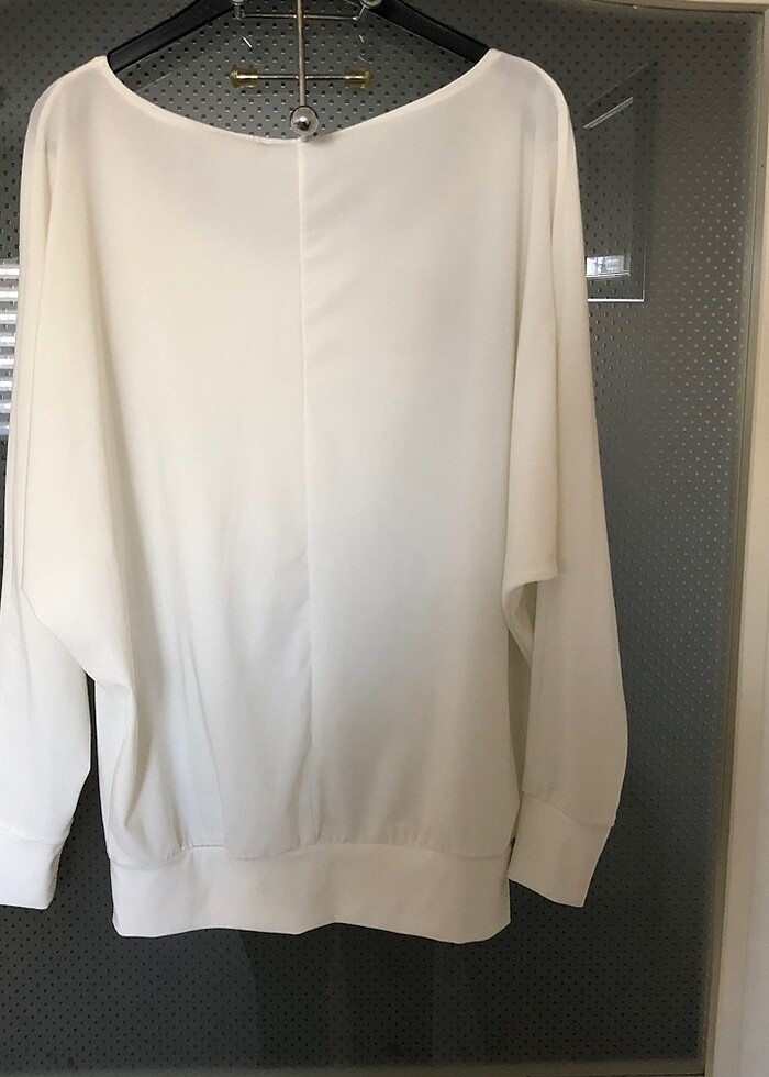 Yarasa kol beyaz bluz - Görsel 2