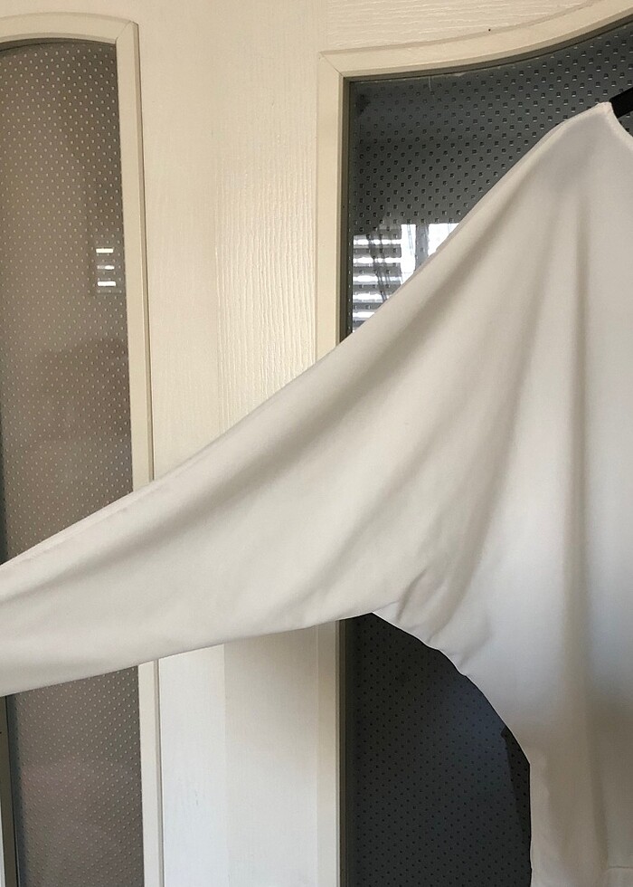 Yarasa kol beyaz bluz - Görsel 3