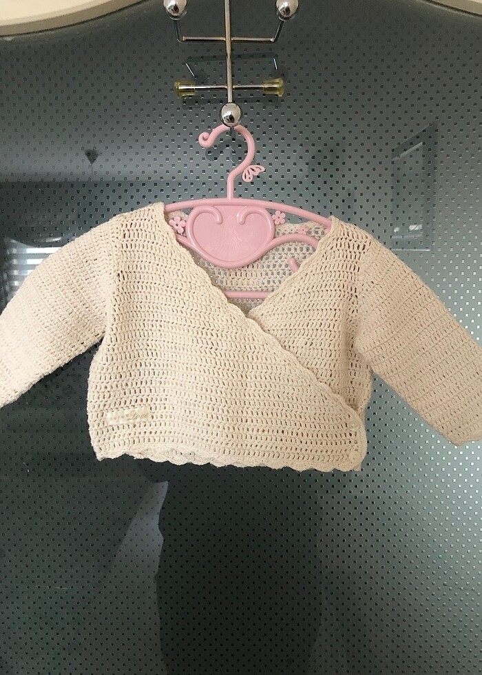 Yenidoğan organik naturel hırka - Görsel 3