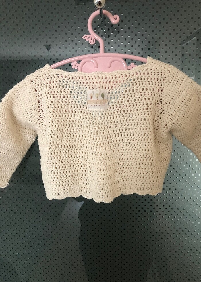 Yenidoğan organik naturel hırka - Görsel 5