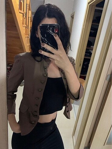 Kahverengi blazer ceket