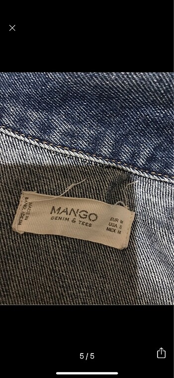 m Beden Mango kot ceket