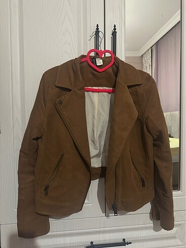 H&M taba rengi ceket, süet M beden